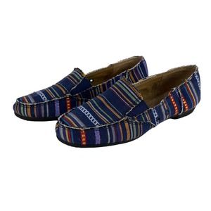 Aerosoles SureGrip Women's Size 9M Blue Multi-Color Stripe Fabric Upper Shoes